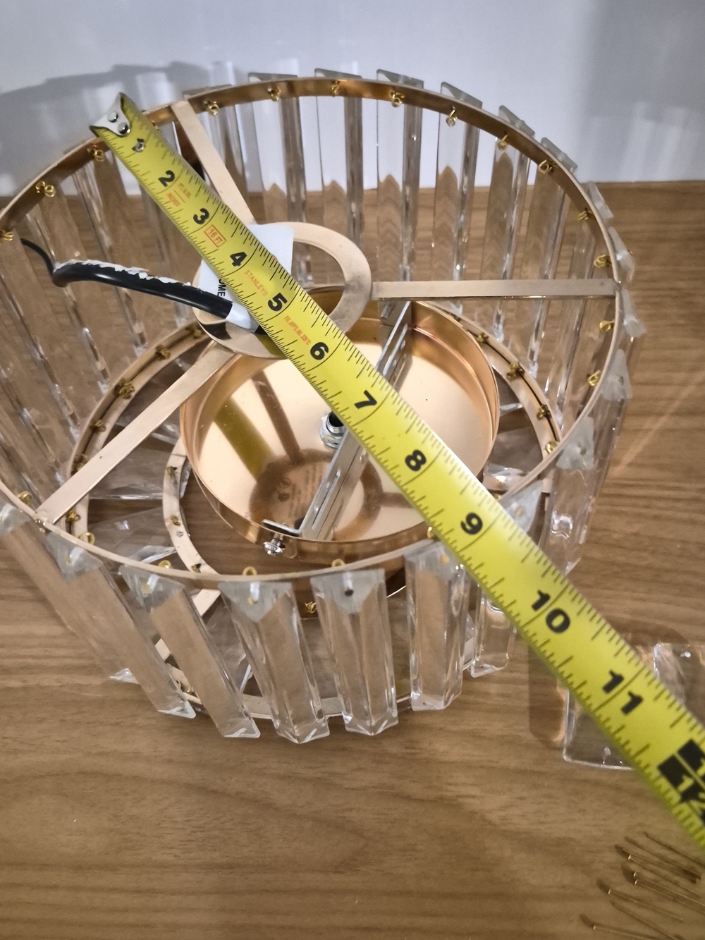 ​Modern Crystal Flush Mount Ceiling Light Gold Drum Chandelier Fixture NIB - Picture 6 of 14